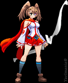 1girl, black_thighhighs, brown_hair, gif, green_eyes, ikuse_ayane, lowres, pixel_art