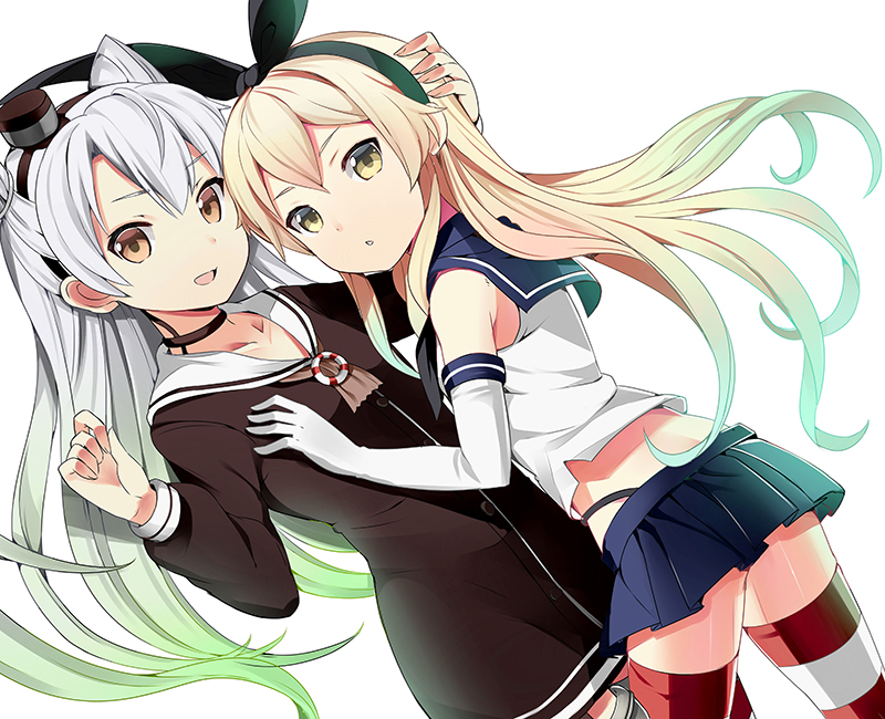 amatsukaze_(kantai_collection), blonde_hair, brown_eyes, gloves, hairband, kantai_collection, long_hair, sandarumi