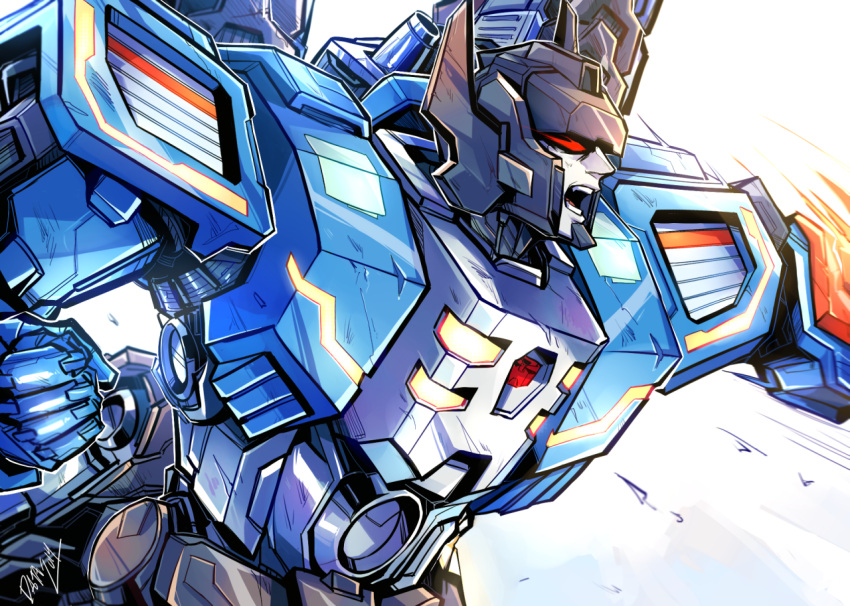 1boy, autobot, dataglitch, fortress_maximus, insignia, mecha, no_humans, robot