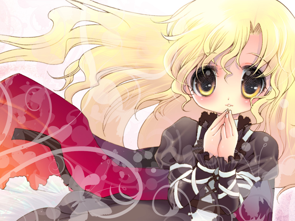 blonde_hair, blush, dress, hijiri_byakuren, long_hair, misokachu, touhou, yellow_eyes