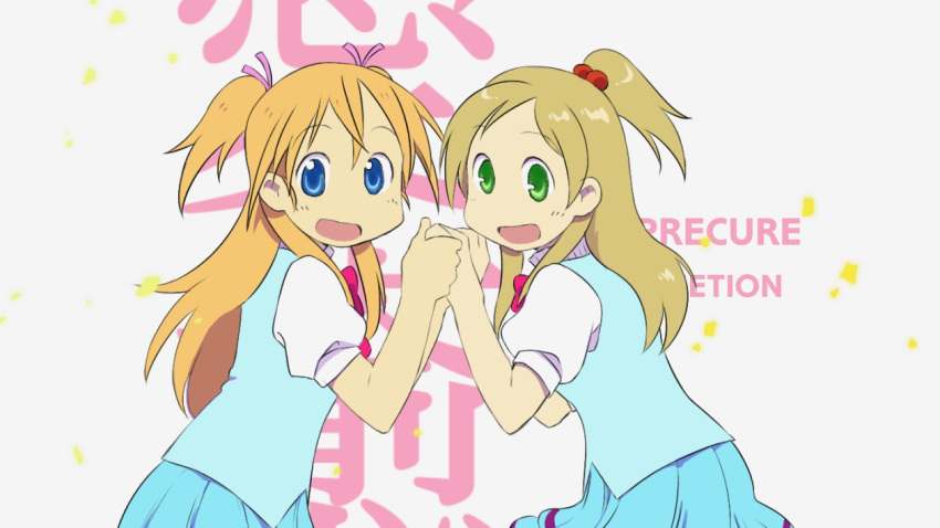 houjou_hibiki, hyadain_no_joujou_yuujou, minamino_kanade, multiple_girls, nichijou, parody, precure, show-nosuke