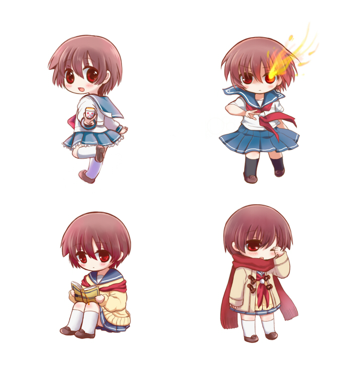 1girl, blush, book, coat, flower, kawara_yun, lily_(flower), miyanaga_saki