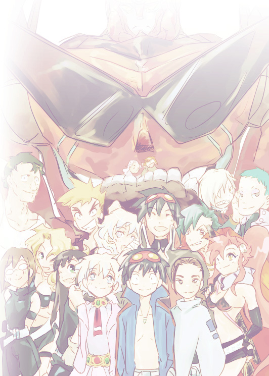 6+boys, 6+girls, darry_adai, dayakka, dual_persona, everyone, gimmy, gurren-lagann