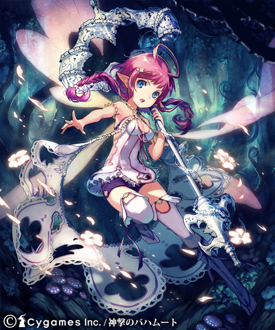 1girl, fairy, fairy_wings, key, matsushita_mino, shingeki_no_bahamut, thigh-highs, wings