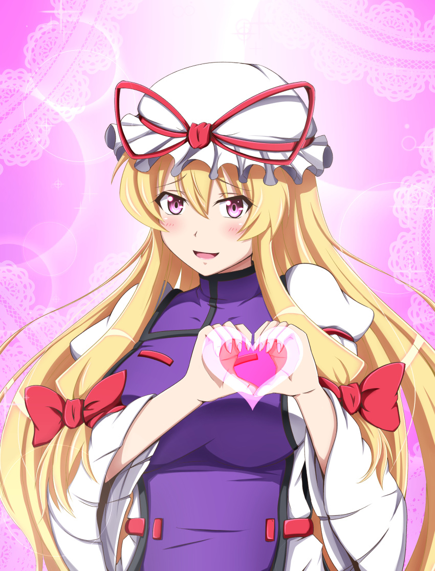 1girl, absurdres, armband, blonde_hair, blush, bow, breasts, bust