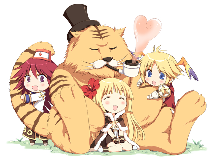 eddga, happy, hat, high_priest, high_wizard, kiseru, lord_knight, odawara_hakone, pipe, ragnarok_online, tiger