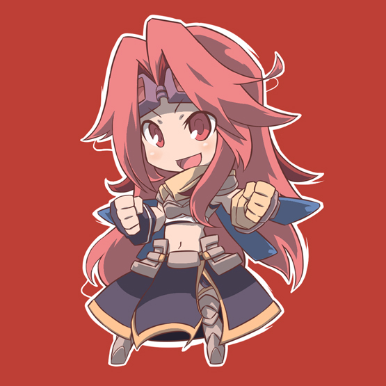 ahoge, belt, blush, chandra_nalaar, chibi, clenched_hands, gloves, goggles