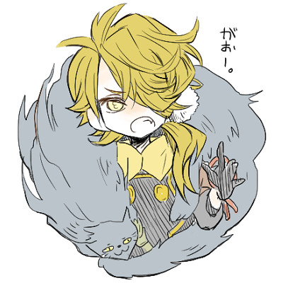1boy, black_gloves, blonde_hair, gloves, hair_over_one_eye, long_hair, lowres, male_focus