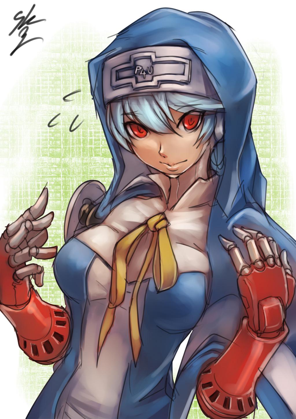 android, aqua_hair, bridget_(guilty_gear), bridget_(guilty_gear)_(cosplay), guilty_gear, habit, highres, labrys