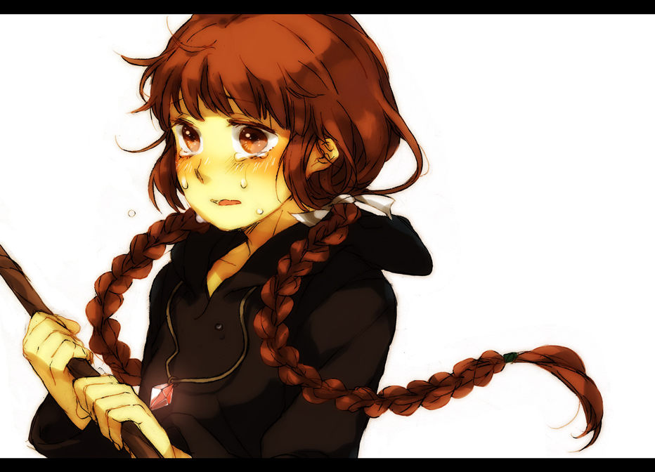 1girl, braid, brown_eyes, brown_hair, higashi_eria, kukuri, long_hair, mahoujin_guruguru