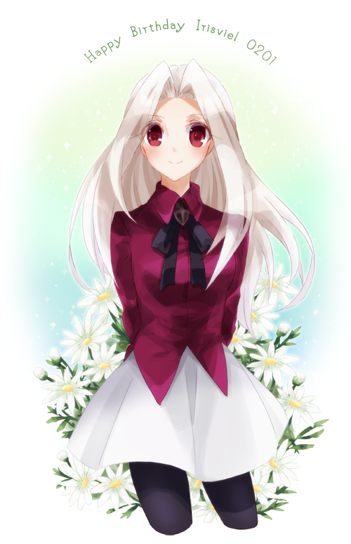 1girl, birthday, blouse, boru-boru, dated, fate/zero, fate_(series), happy_birthday