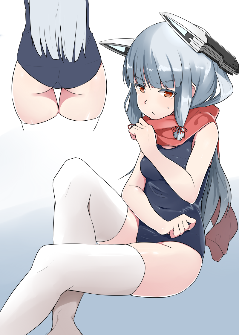 1girl, aqua_hair, bangs, bare_shoulders, blunt_bangs, gradient, gradient_background, headgear