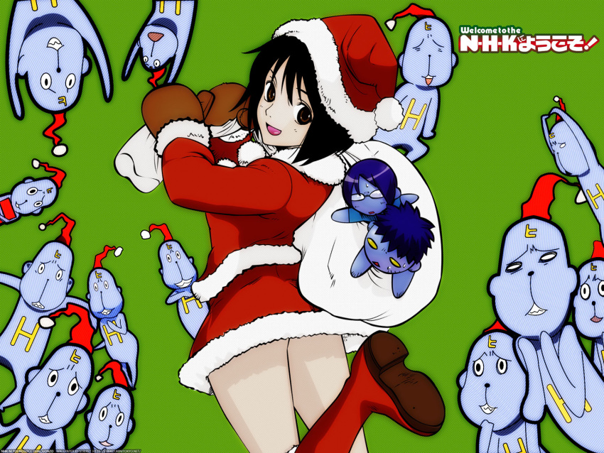 bob_cut, boots, brown_eyes, doll, glasses, hat, highres, hikikomori_alien