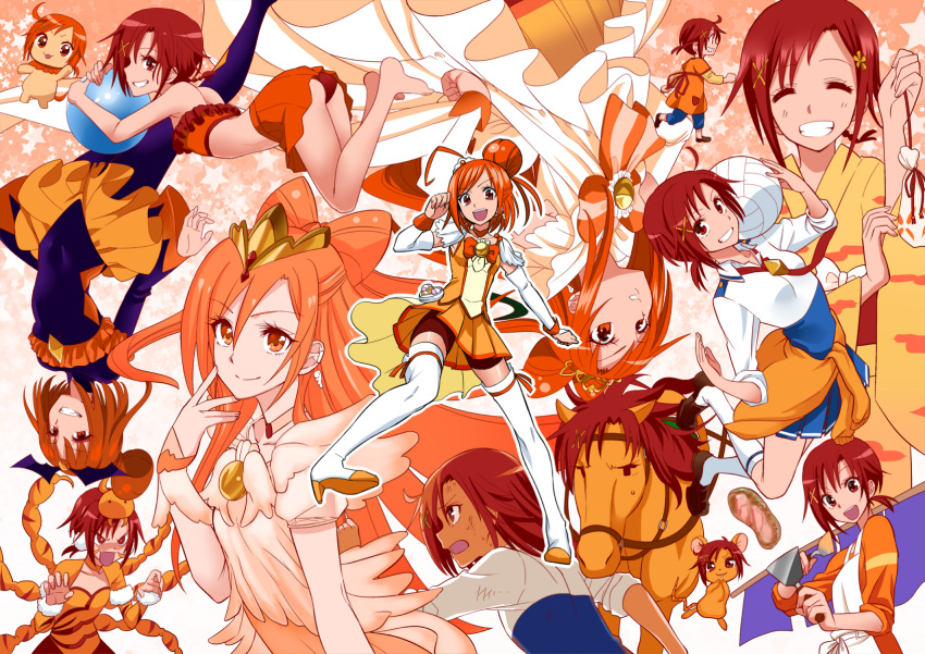 :d, ^_^, animalization, bad_end_precure, bad_end_sunny, ball, bike_shorts, bikini