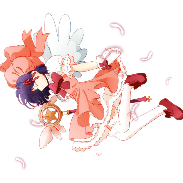 1girl, cardcaptor_sakura, cosplay, fate/stay_night, fate_(series), hat, hoshi_no_tsue, kinomoto_sakura