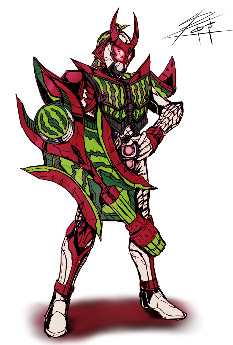 1boy, armor, gatling_gun, gun, kamen_rider, kamen_rider_gaim_(series), kamen_rider_zangetsu, male
