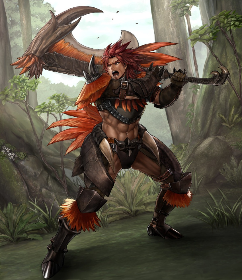 1boy, armor, highres, monster_hunter, monster_hunter_mezeporta_kaitaku-ki, solo, weapon