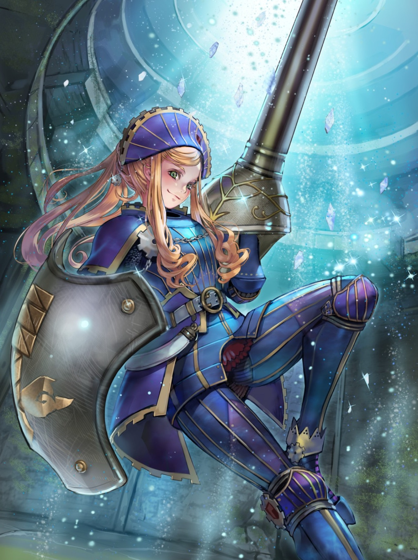 1girl, armor, highres, monster_hunter, monster_hunter_mezeporta_kaitaku-ki, solo, weapon