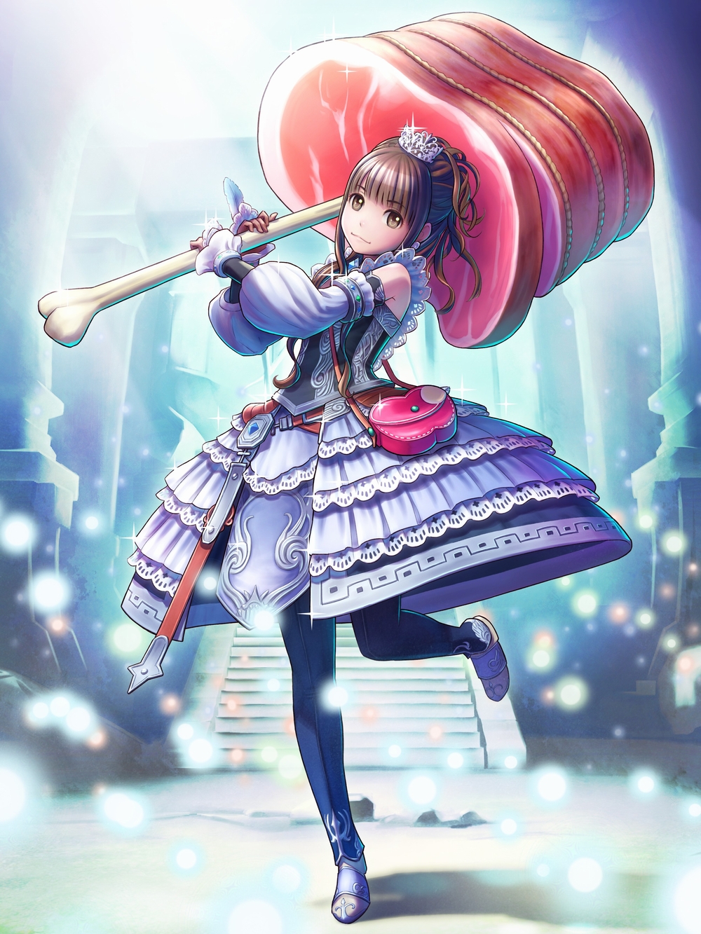 1girl, armor, highres, monster_hunter, monster_hunter_mezeporta_kaitaku-ki, solo, weapon