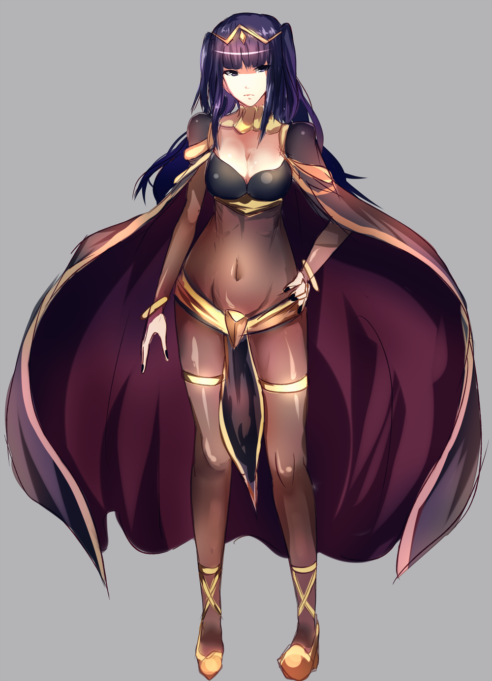 bodysuit, breasts, cape, circlet, cleavage, covered_navel, fire_emblem, fire_emblem:_kakusei