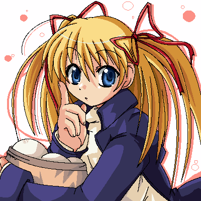blonde_hair, blue_eyes, fgsfds, kanon, lowres, nikuman, ribbon, sawatari_makoto