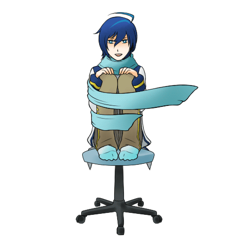ahoge, animated, animated_gif, blue_eyes, blue_hair, chair, gif, headset