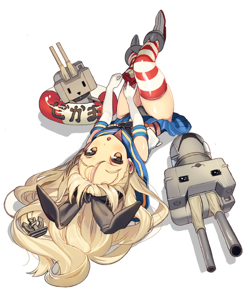 1girl, anchor_hair_ornament, blonde_hair, brown_eyes, elbow_gloves, gloves, hairband, highres
