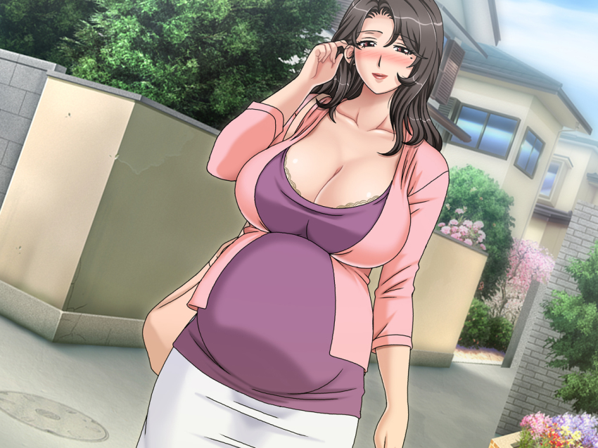 1girl, breasts, gaden, large_breasts, original, pregnant