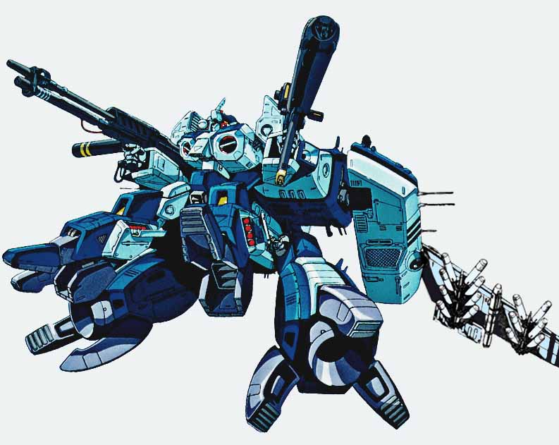 cannon, genesis_climber_mospeada, gun, kikou_souseiki_mospeada, legioss, mecha, missile, mospeada