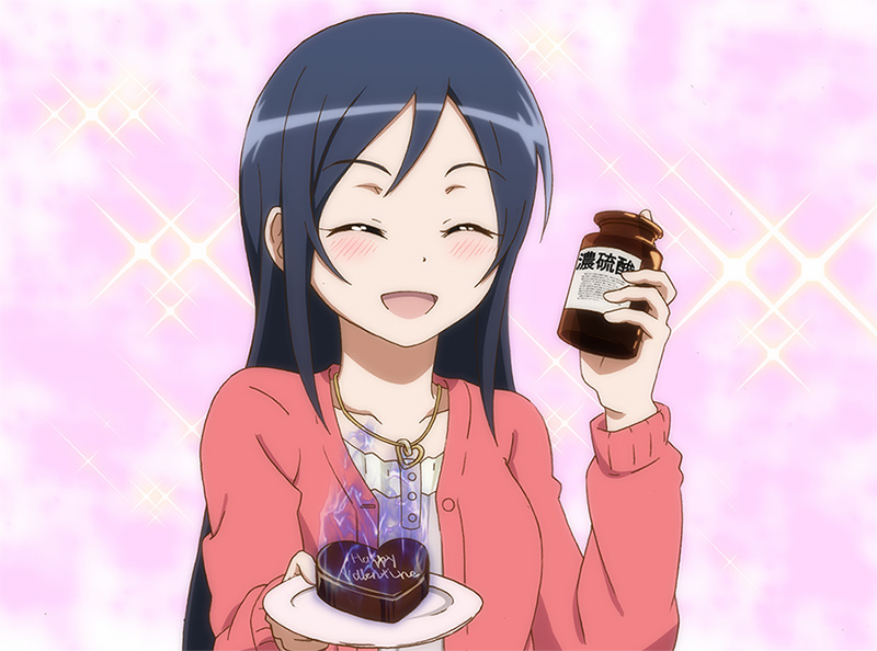1girl, aragaki_ayase, black_hair, closed_eyes, hiro_23_kura, long_hair, ore_no_imouto_ga_konna_ni_kawaii_wake_ga_nai, solo
