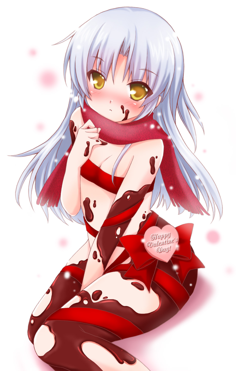 1girl, angel_beats!, blush, chibinon, chocolate, flat_chest, highres, long_hair