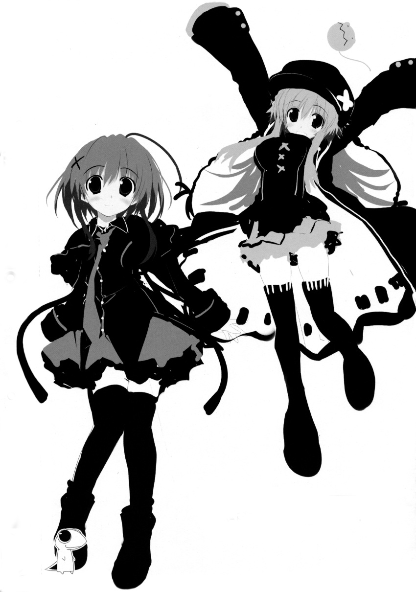 black_paper_fortune, detexted, monochrome, oshiki_hitoshi, tagme