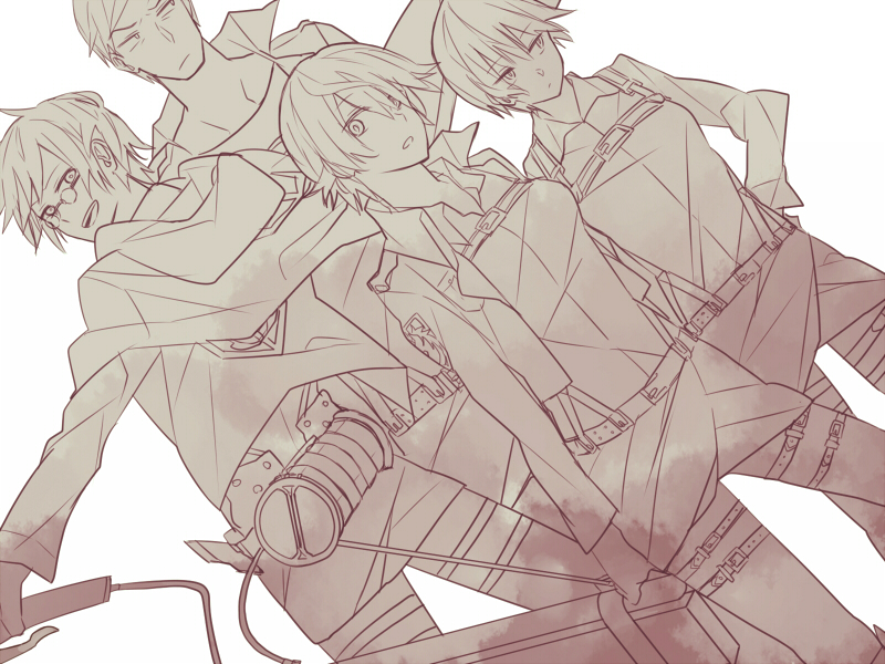 2boys, 2girls, carlos_(etsusa_oohashi), cosplay, etsusa_oohashi, greatest_chang, jacket, kuragesaki