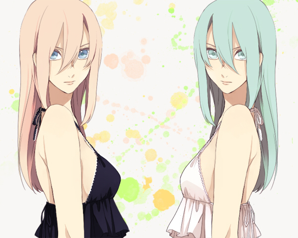 aqua_eyes, aqua_hair, bad_id, black_dress, blue_eyes, dress, hatsune_miku, katase_waka