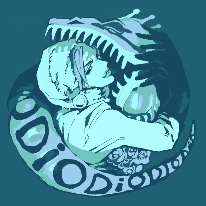 diego_brando, doctor_ferdinand, flower, jojo_no_kimyou_na_bouken, mapi, monochrome_background, rose, scary_monster_(stand)