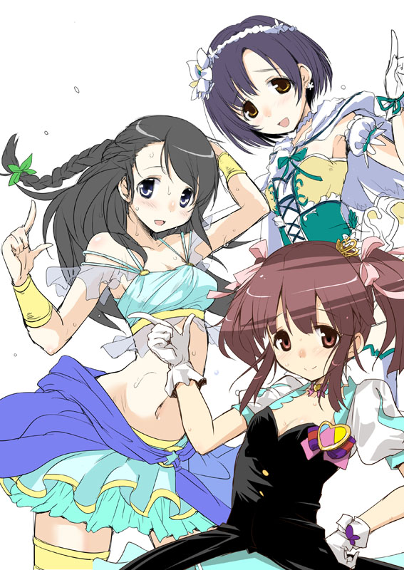 3girls, blush, character_request, hirowa_nagi, idolmaster, idolmaster_cinderella_girls, kurihara_nene, looking_at_viewer