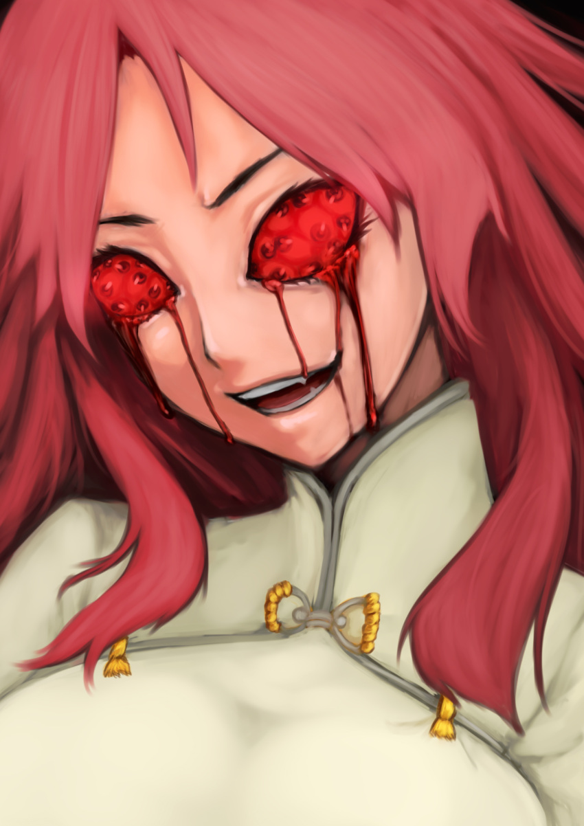 1girl, blood, bloody_tears, breasts, creepy, highres, large_breasts, long_hair
