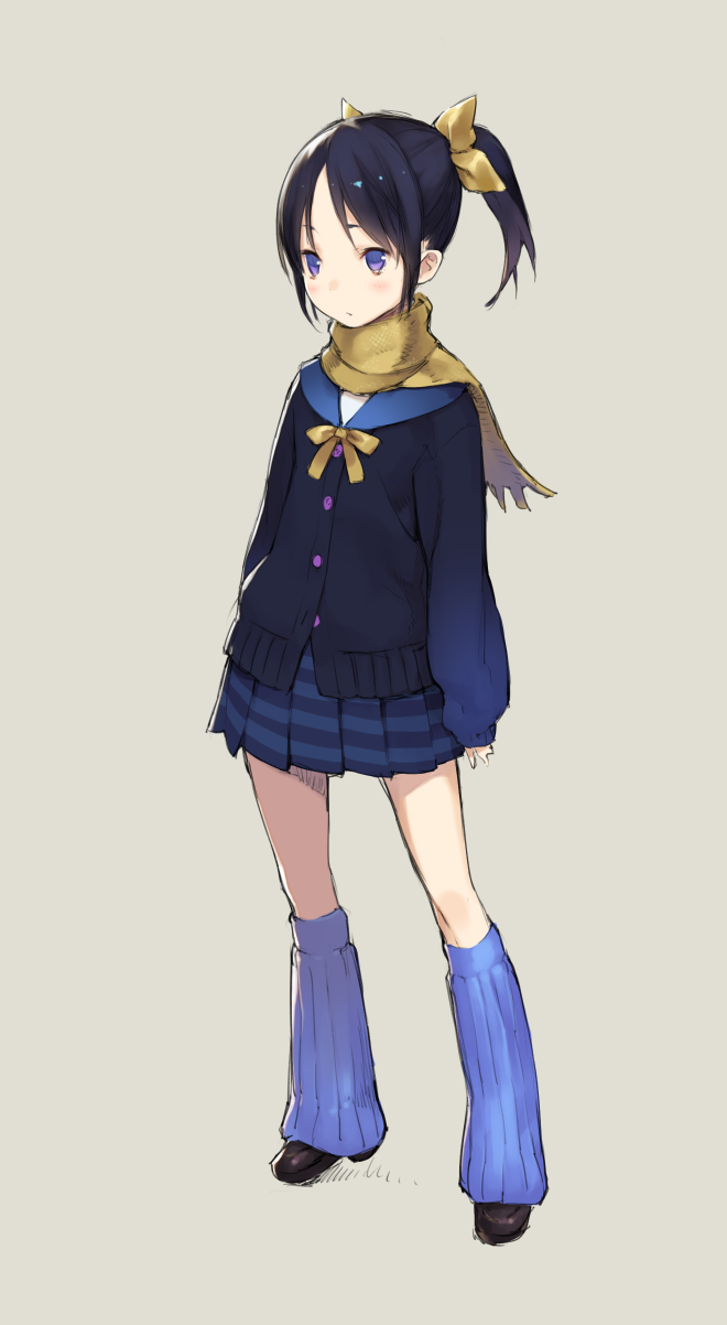 1girl, black_hair, blue_eyes, blush, bow, buttons, hair_bow, highres