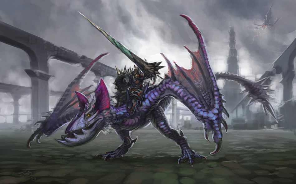 akantor_(armor), armor, lance, monster, monster_hunter, polearm, shield, weapon
