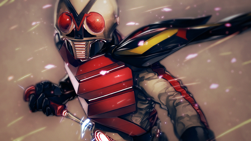 1boy, gloves, helmet, highres, kamen_rider, kamen_rider_x, kamen_rider_x_(series), looking_at_viewer