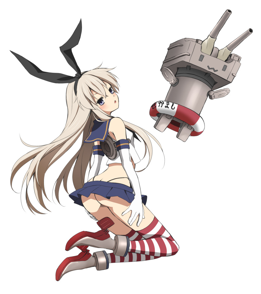 1girl, blonde_hair, blue_eyes, gloves, hairband, highres, innertube, kantai_collection