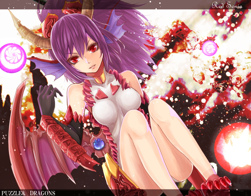1girl, animal_ears, bare_shoulders, highres, horns, letterboxed, long_hair, looking_at_viewer