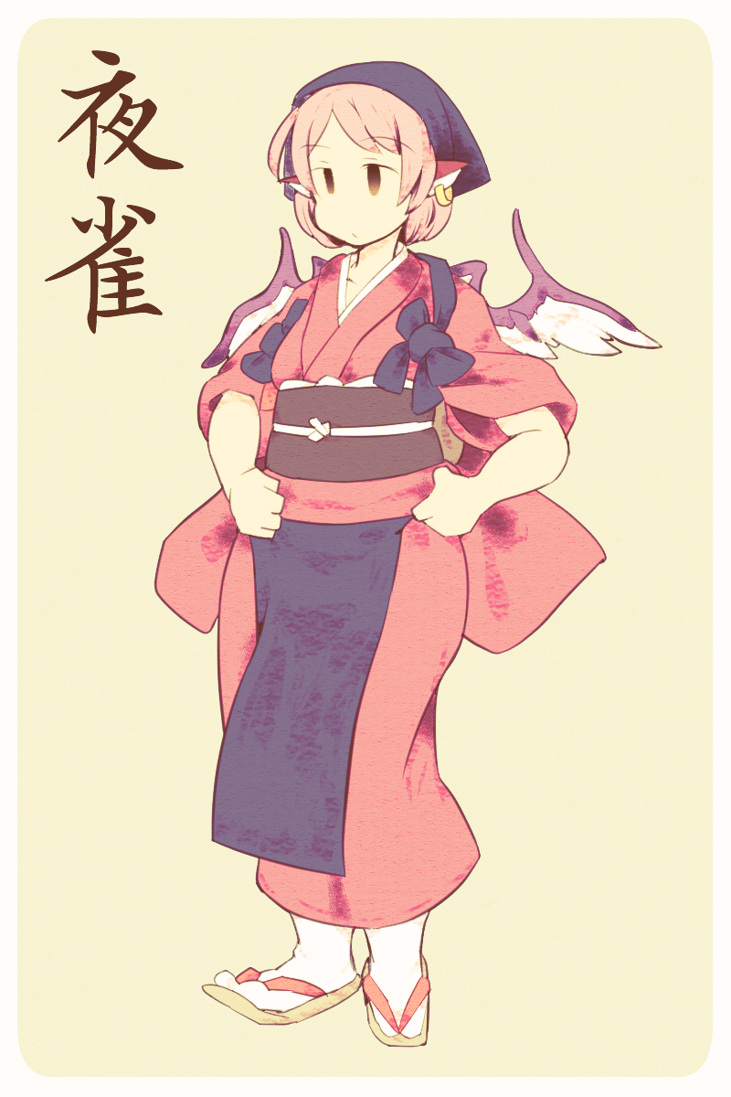 1girl, apron, bird_ears, bird_wings, brown_eyes, earrings, highres, ini_phm