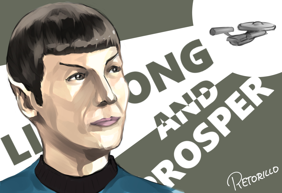 1boy, black_hair, leonard_nimoy, pointy_ears, retorillo, science_fiction, solo, spock