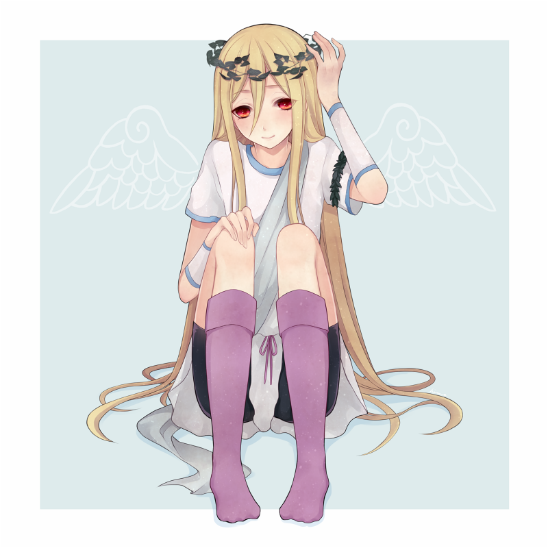 1boy, afuro_terumi, bike_shorts, blonde_hair, hinaame, inazuma_eleven, inazuma_eleven_(series), kneehighs