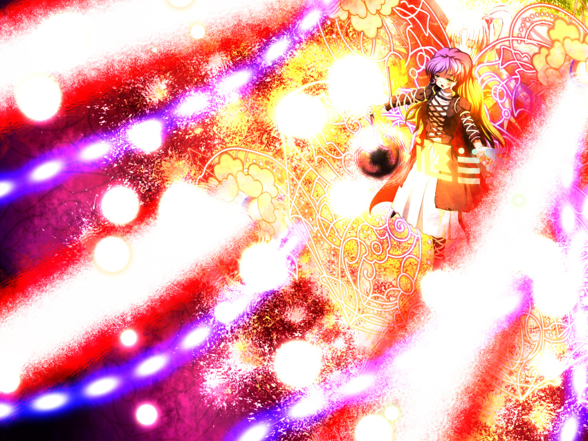 dress, gradient_hair, hair_bobbles, hair_ornament, highres, hijiri_byakuren, long_hair, mille