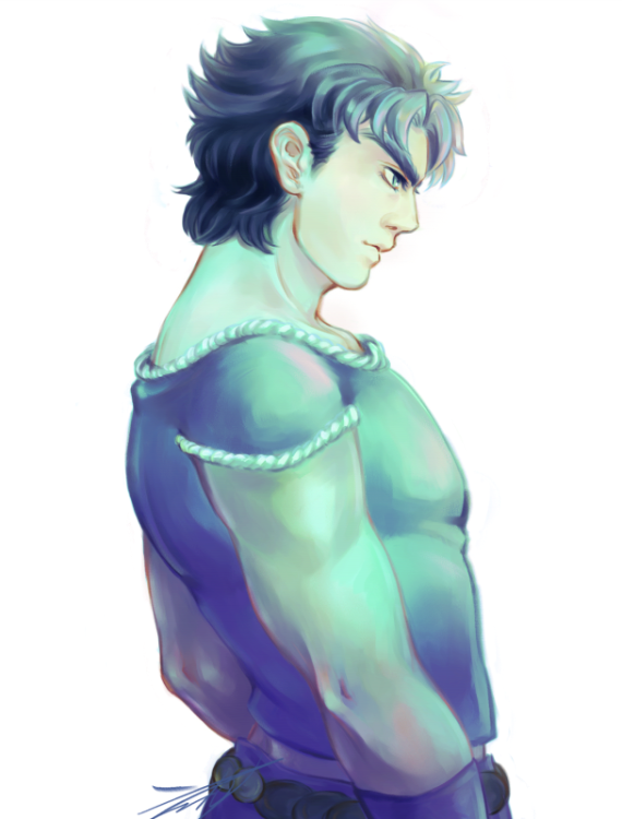 1boy, blue_hair, guyai, jojo_no_kimyou_na_bouken, jonathan_joestar, solo