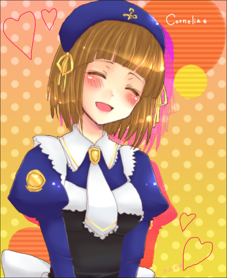 ????, artist_request, closed_eyes, cornelia_(umineko), eiserne_jungfrau, hat, kanene_nono, short_hair