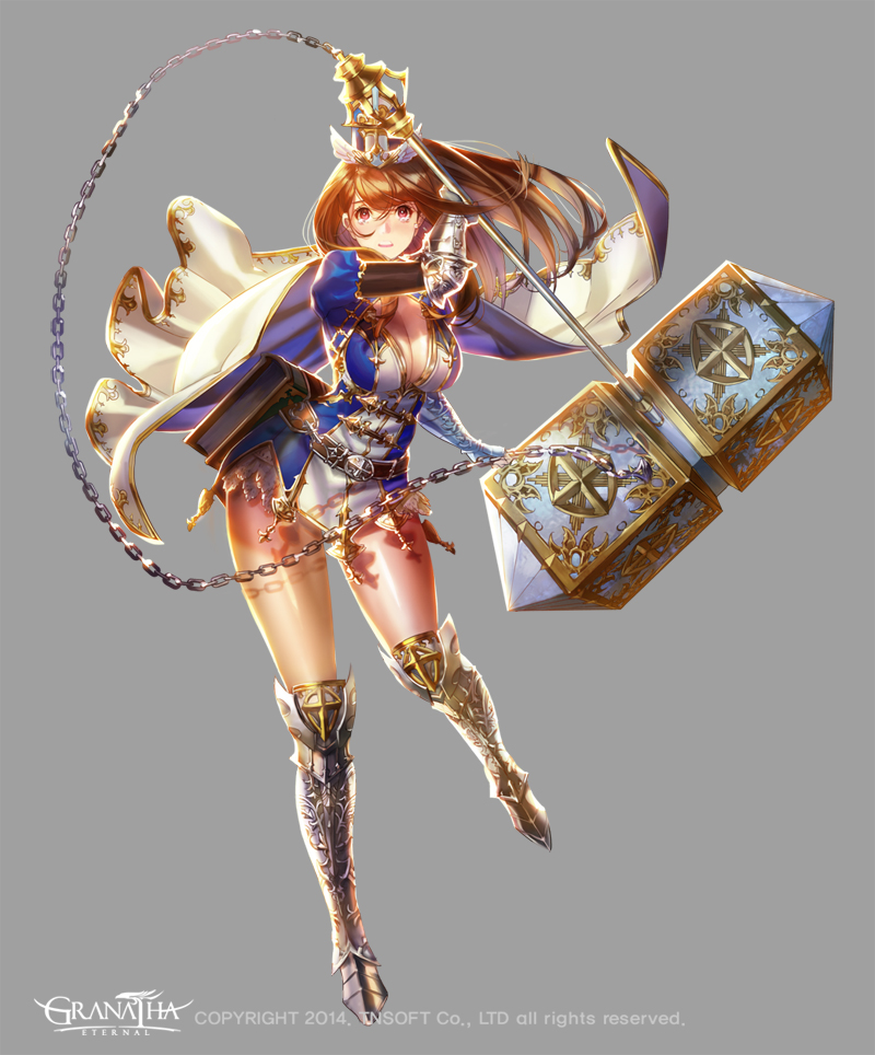 1girl, armor, book, breasts, brown_eyes, brown_hair, cleavage, cloak