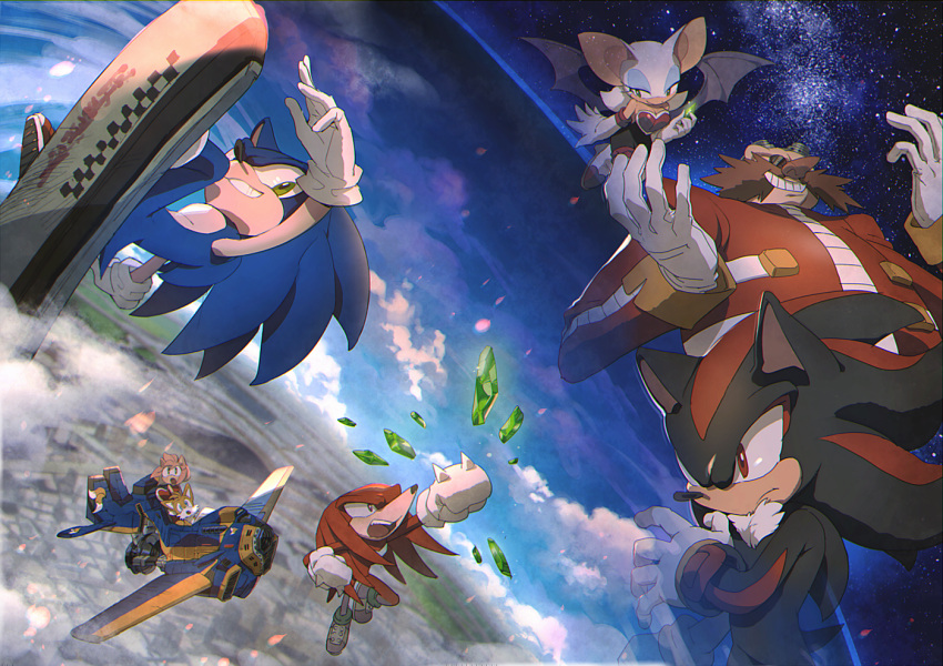 amy_rose, animal_ears, anthro, aoki_(fumomo), bald, bat_ears, bat_wings, blue_eyes